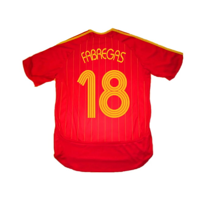 Spain 2006-08 Home Shirt (S) (Excellent) (Fabregas 18)