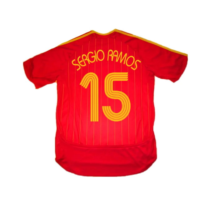 Spain 2006-08 Home Shirt (S) (Excellent) (Sergio Ramos 15)