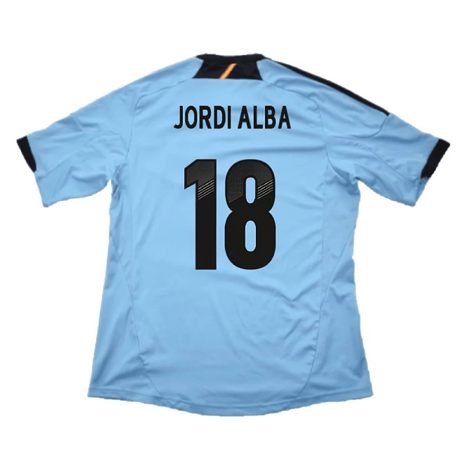 Spain 2012-13 Away Shirt (XLB) (Very Good) (Jordi Alba 18)