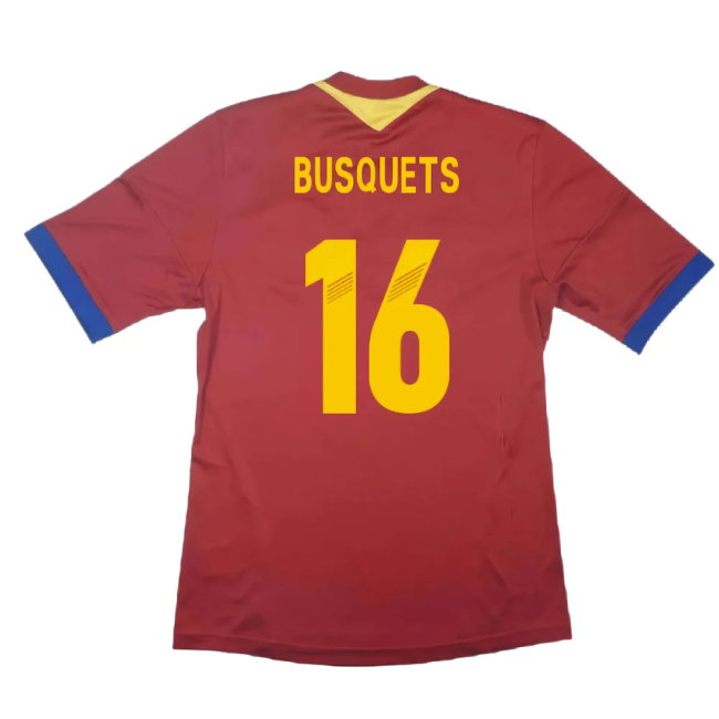 Spain 2013-14 Home Shirt (S) (Excellent) (Busquets 16)