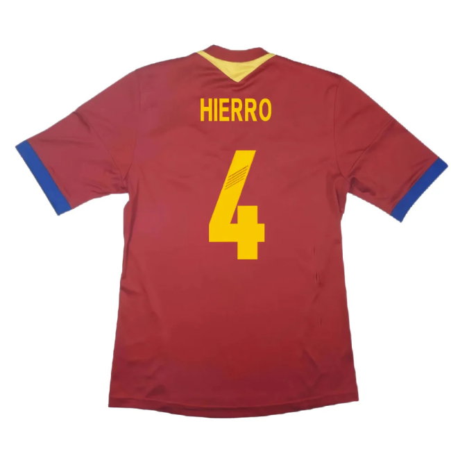 Spain 2013-14 Home Shirt (S) (Excellent) (Hierro 4)