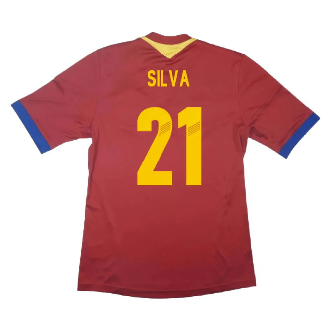 Spain 2013-14 Home Shirt (S) (Excellent) (Silva 21)