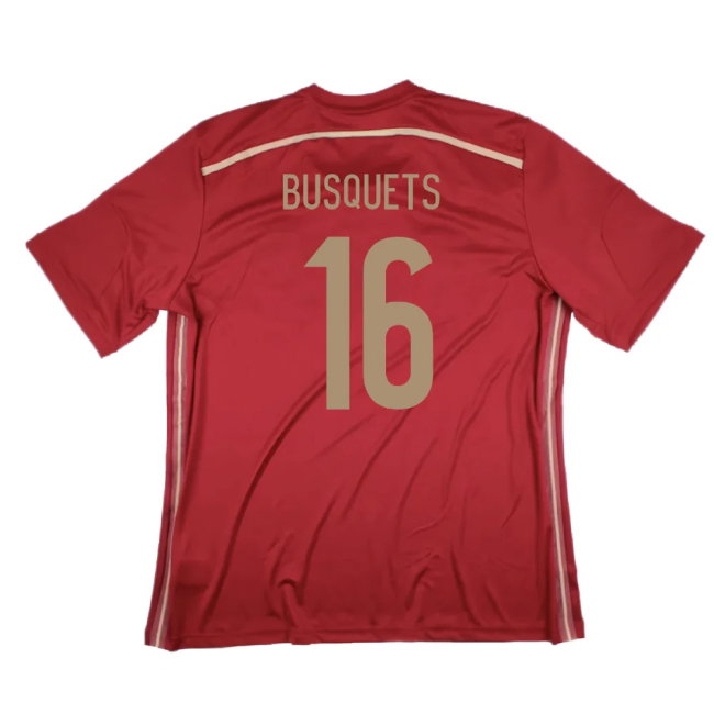 Spain 2014-15 Home Shirt (XS) (Excellent) (Busquets 16)