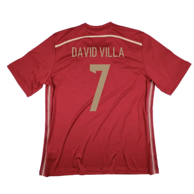 Spain 2014-15 Home Shirt (XS) (Excellent) (David Villa 7)
