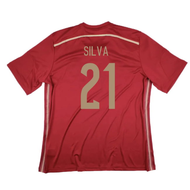 Spain 2014-15 Home Shirt (XS) (Excellent) (Silva 21)