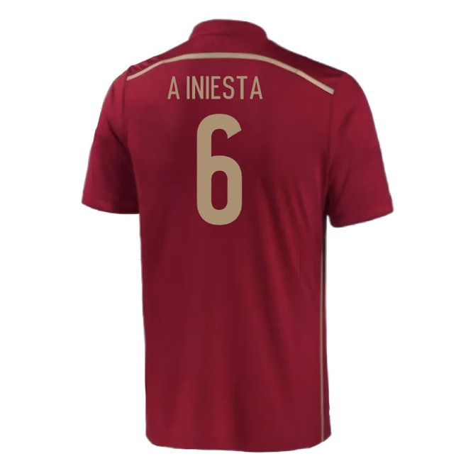 Spain 2015-16 Home Shirt (2-3y) (Mint) (A Iniesta 6)