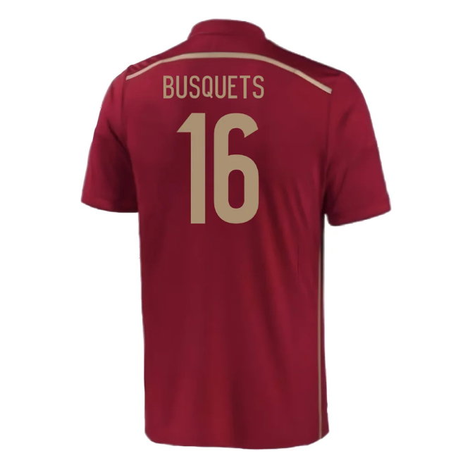 Spain 2015-16 Home Shirt (2-3y) (Mint) (Busquets 16)