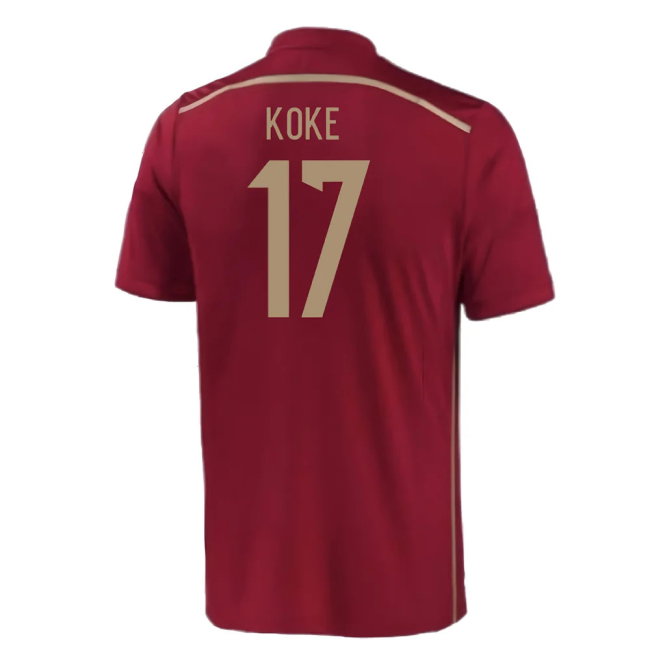 Spain 2015-16 Home Shirt (2-3y) (Mint) (Koke 17)