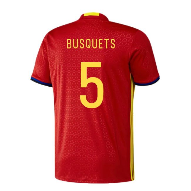 Spain 2016-17 Home Shirt (XS) (Excellent) (Busquets 5)