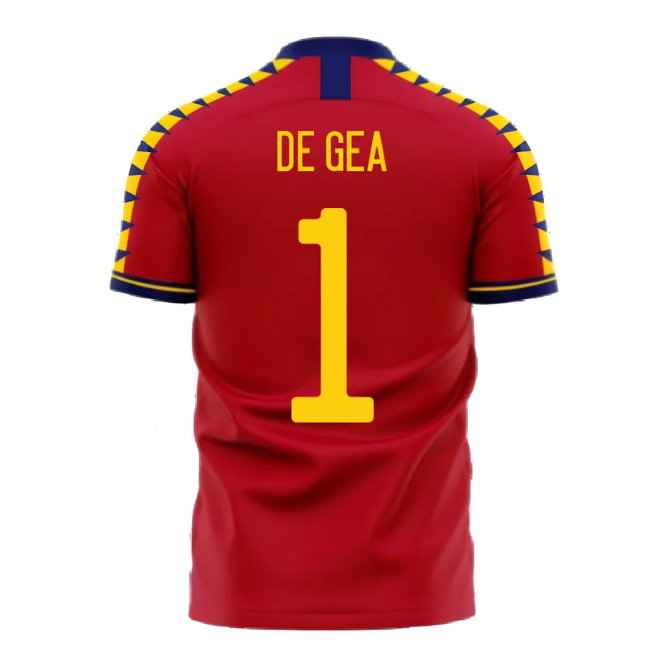Spain 2025-2026 Home Concept Football Kit (Libero) (DE GEA 1)