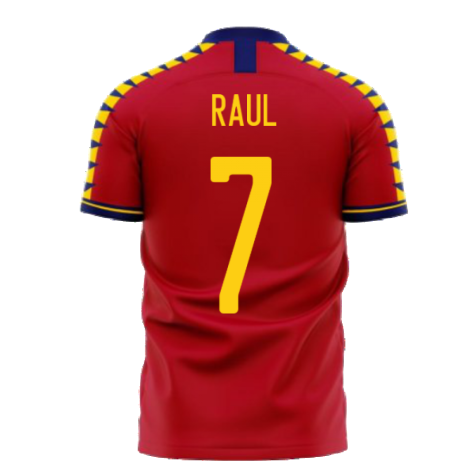 Spain 2023-2024 Home Concept Football Kit (Libero) (RAUL 7)