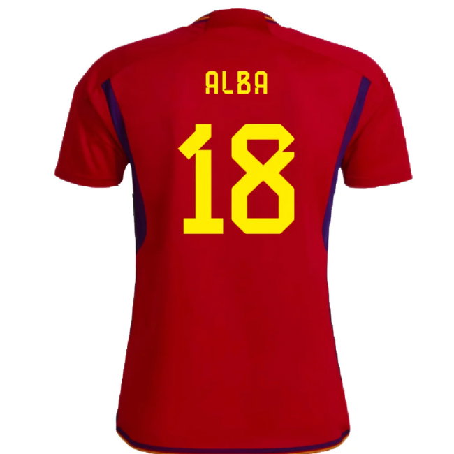 Spain 2022-23 Home Shirt (Womens XL-) (Alba 18) (Mint)