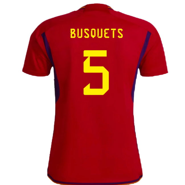 Spain 2022-23 Home Shirt (Womens XL-) (Busquets 5) (Mint)