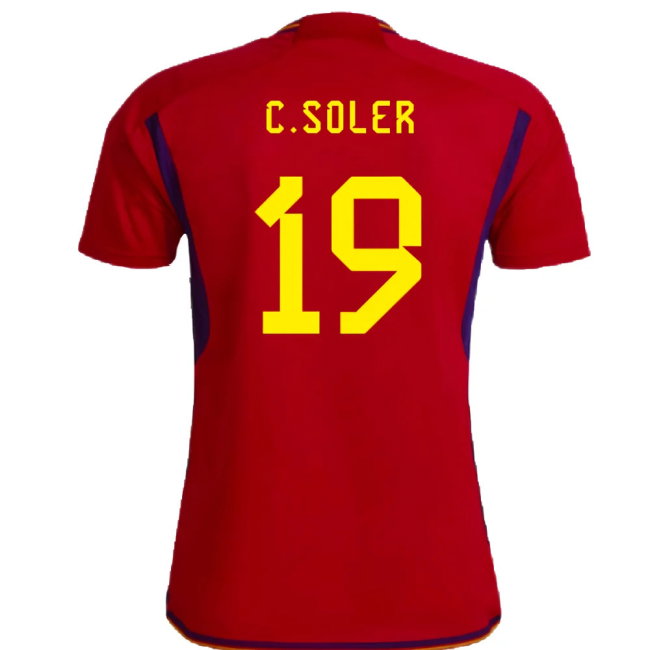 Spain 2022-23 Home Shirt (Womens XL-) (C.Soler 19) (Mint)