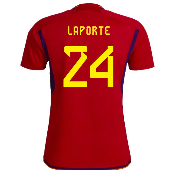 Spain 2022-23 Home Shirt (Womens XL-) (Laporte 24) (Mint)