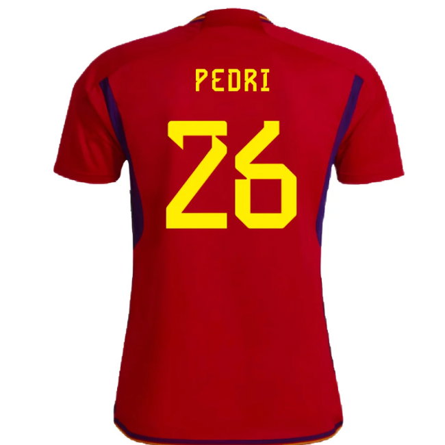 Spain 2022-23 Home Shirt (Womens XL-) (Pedri 26) (Mint)