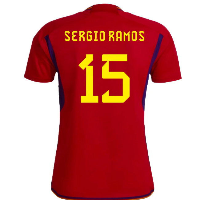 Spain 2022-23 Home Shirt (Womens XL-) (Sergio Ramos 15) (Mint)