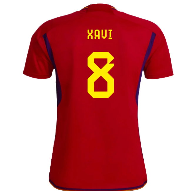 Spain 2022-23 Home Shirt (Womens XL-) (Xavi 8) (Mint)