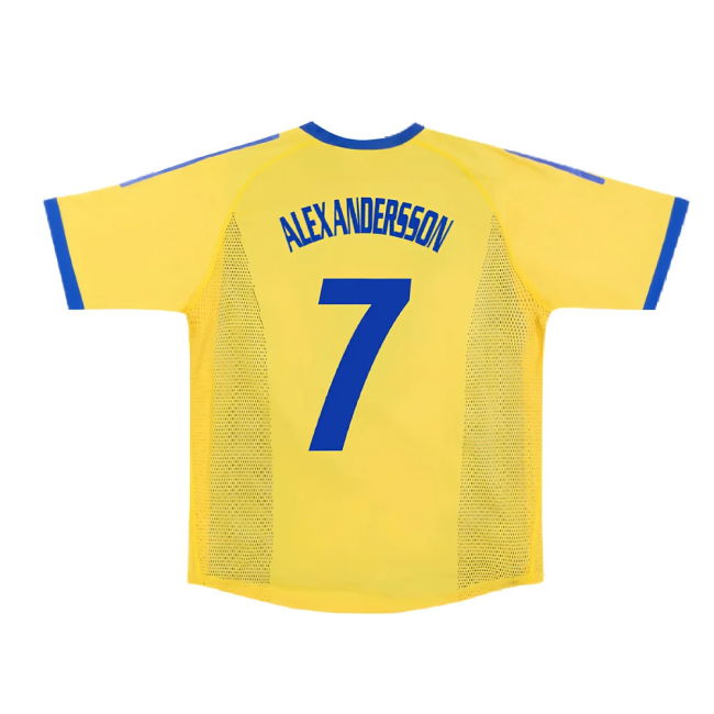 Sweden 2002-03 Home Shirt ((Very Good) S) (Alexandersson 7)