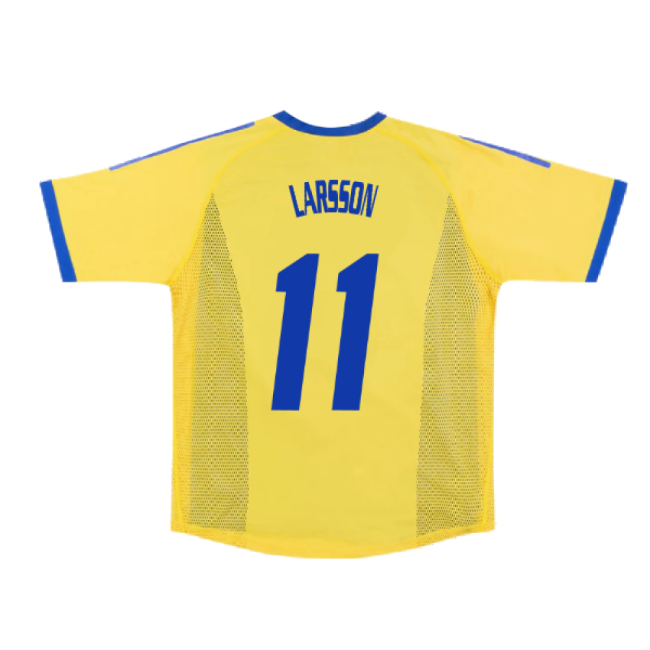 Sweden 2002-03 Home Shirt ((Very Good) S) (Larsson 11)