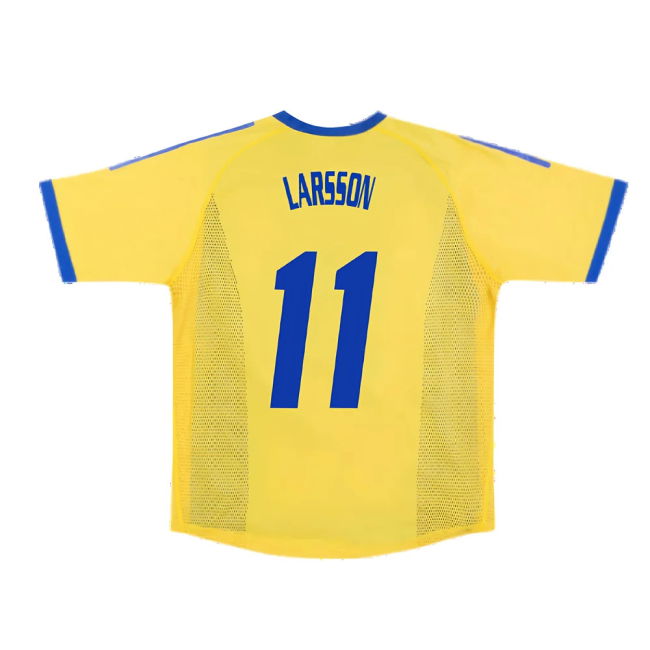 Sweden 2002-03 Home Shirt ((Very Good) S) (Larsson 11)