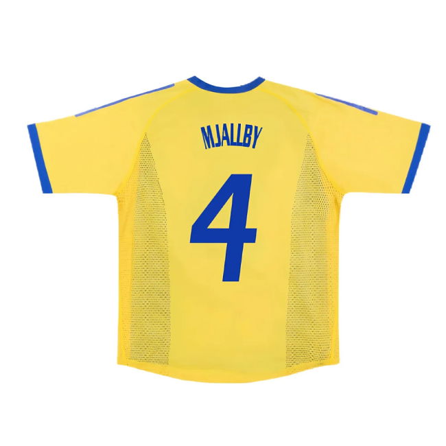 Sweden 2002-03 Home Shirt ((Very Good) S) (Mjallby 4)
