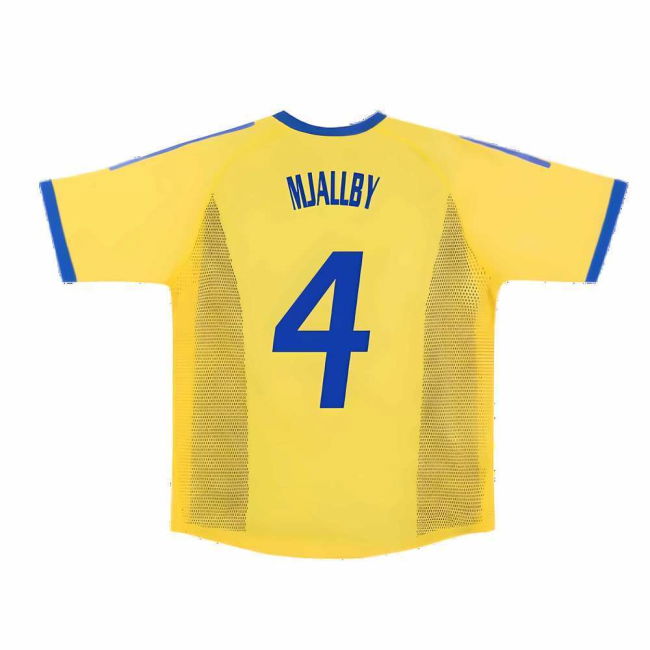 Sweden 2002-03 Home Shirt ((Very Good) S) (Mjallby 4)