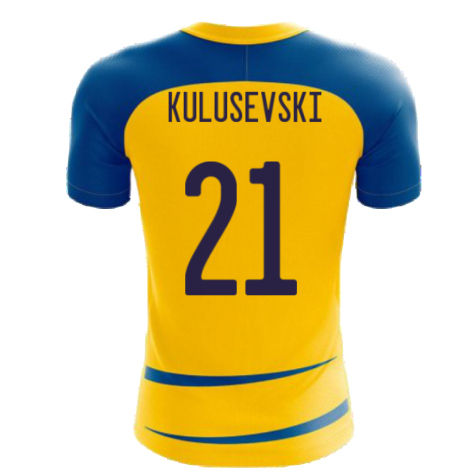 Sweden 2023-2024 Home Concept Football Kit (Airo) (KULUSEVSKI 21)