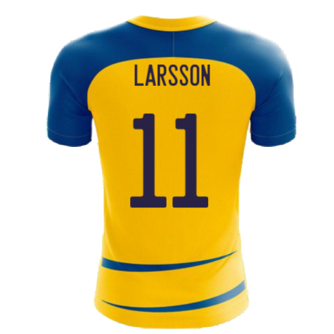 Sweden 2023-2024 Home Concept Football Kit (Airo) (LARSSON 11)