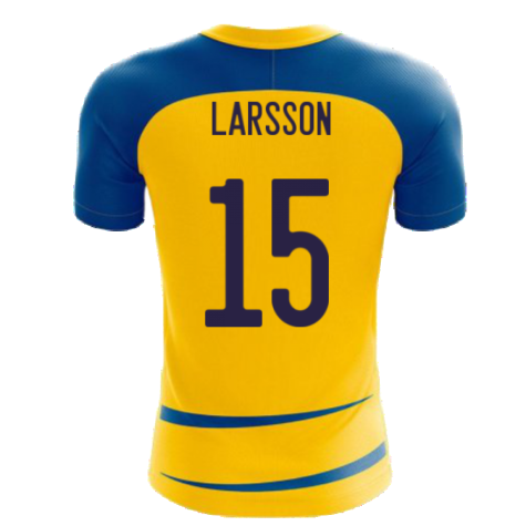 Sweden 2023-2024 Home Concept Football Kit (Airo) (LARSSON 15)