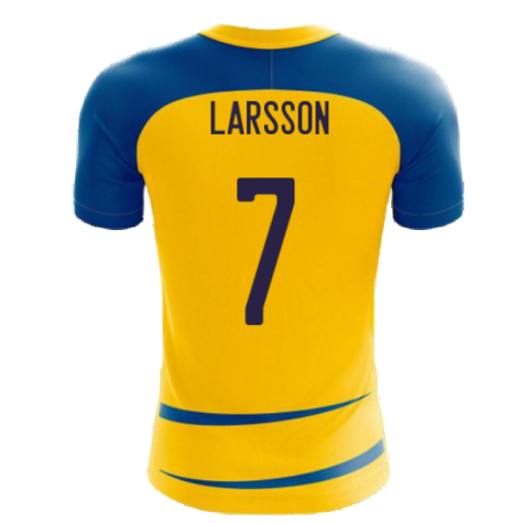 Sweden 2023-2024 Home Concept Football Kit (Airo) (LARSSON 7)