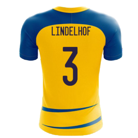Sweden 2023-2024 Home Concept Football Kit (Airo) (LINDELHOF 3)
