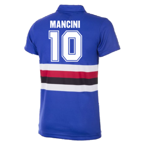 U. C. Sampdoria 1991 - 92 Retro Football Shirt (MANCINI 10)