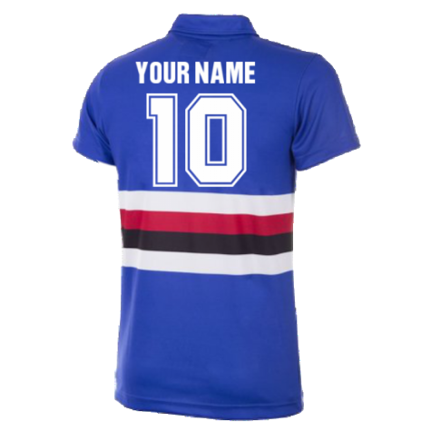 U. C. Sampdoria 1991 - 92 Retro Football Shirt (Your Name)