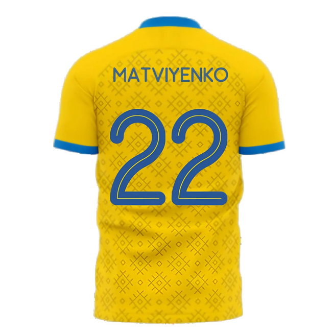 Ukraine 2025-2026 Home Concept Football Kit (Libero) (MATVIYENKO 22)