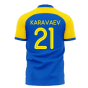 Ukraine Stop War Concept Football Kit (Libero) - Blue (KARAVAEV 21)