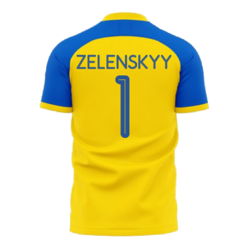 Ukraine Stop War Concept Football Kit (Libero) - Yellow (ZELENSKYY 1)