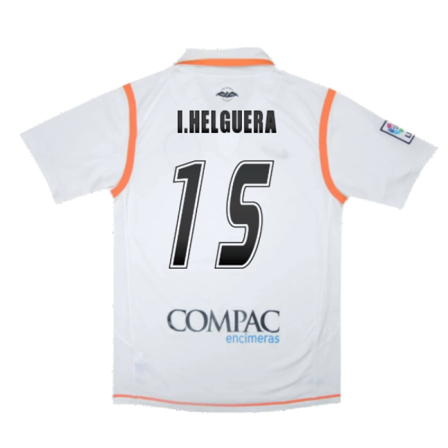Valencia 2007-08 Home Shirt ((Excellent) S) (I.Helguera 15)