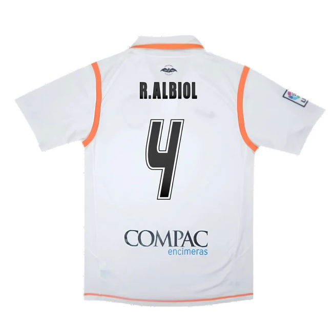 Valencia 2007-08 Home Shirt ((Excellent) S) (R.Albiol 4)