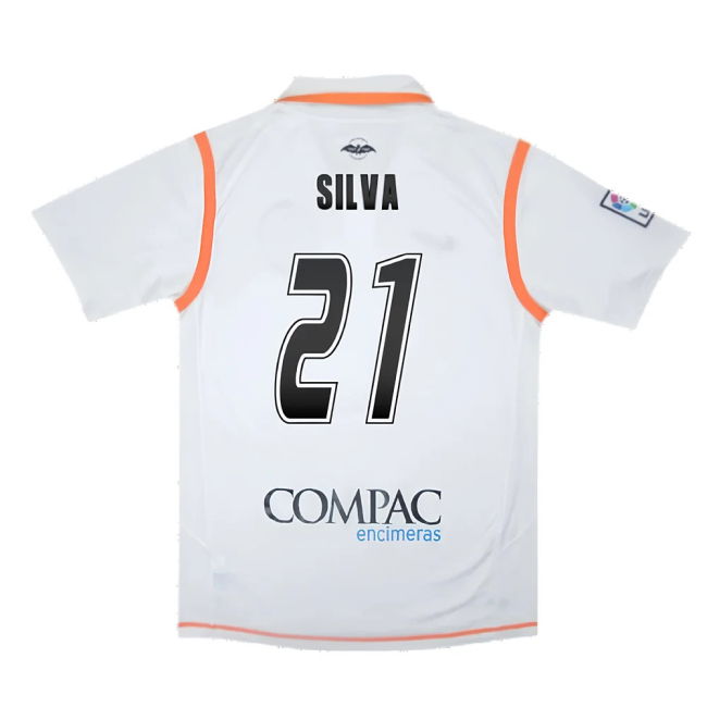 Valencia 2007-08 Home Shirt ((Excellent) S) (Silva 21)