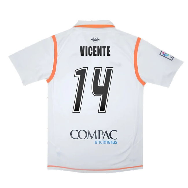 Valencia 2007-08 Home Shirt ((Excellent) S) (Vicente 14)