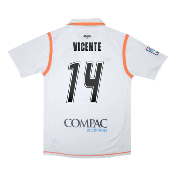 Valencia 2007-08 Home Shirt ((Excellent) S) (Vicente 14)