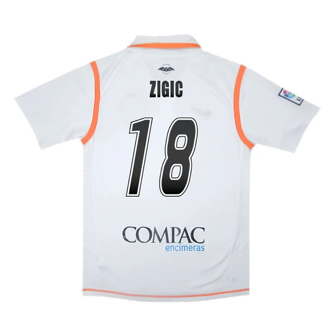 Valencia 2007-08 Home Shirt ((Excellent) S) (Zigic 18)