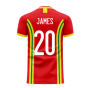 Wales 2022-2023 Home Concept Football Kit (Libero) (JAMES 20)