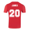 Wales 2021 Polyester T-Shirt (Red) (JAMES 20)