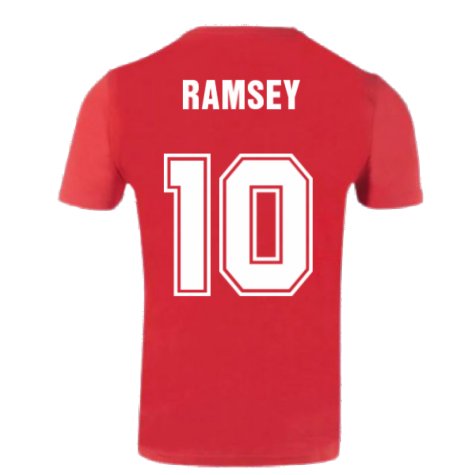 Wales 2021 Polyester T-Shirt (Red) (RAMSEY 10)