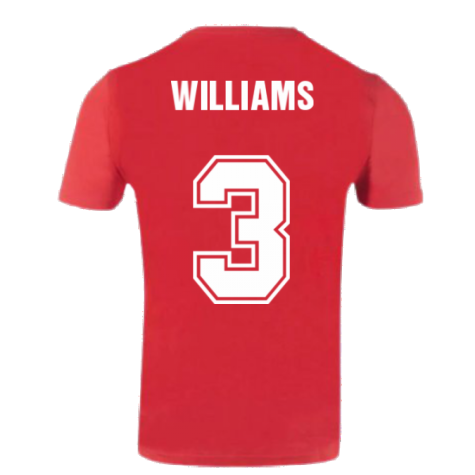 Wales 2021 Polyester T-Shirt (Red) (WILLIAMS 3)
