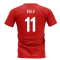 Wales Football Team T-Shirt - Red (BALE 11)