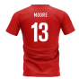 Wales Football Team T-Shirt - Red (MOORE 13)