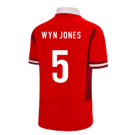 Wales RWC 2023 WRU Rugby Cotton Home Shirt (Wyn Jones 5)